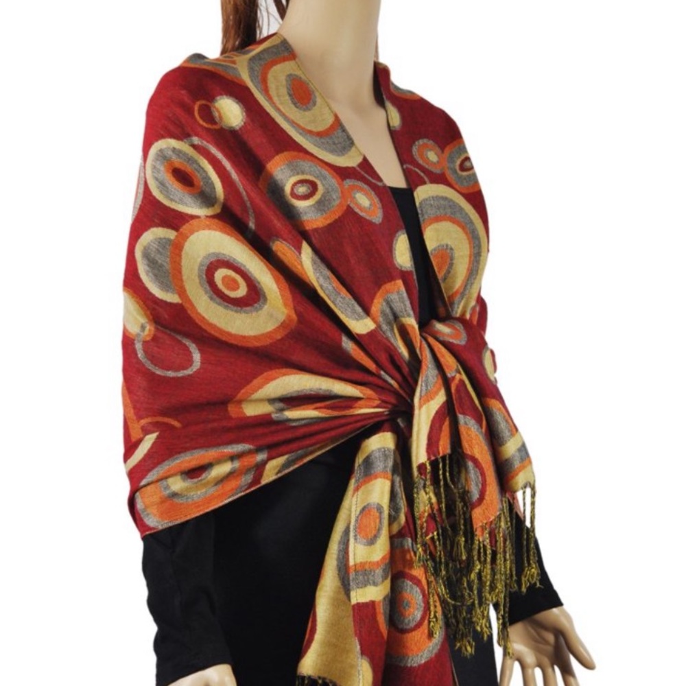 Circle Pattern Pashmina Scarf